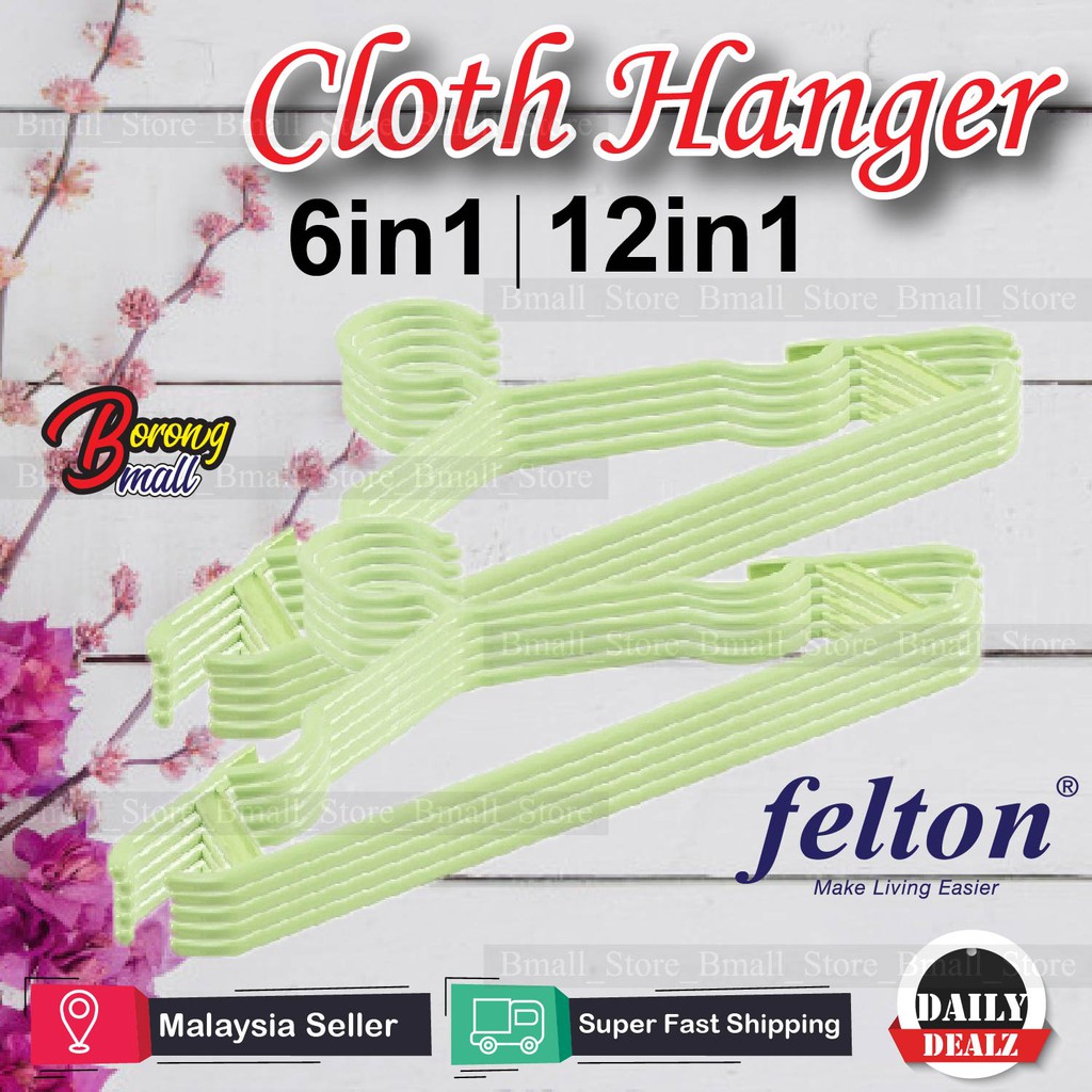 FELTON Baby Clothes Hanger Hooks 6in1 FCH 949 12in1 FCH 950/Penyangkut ...