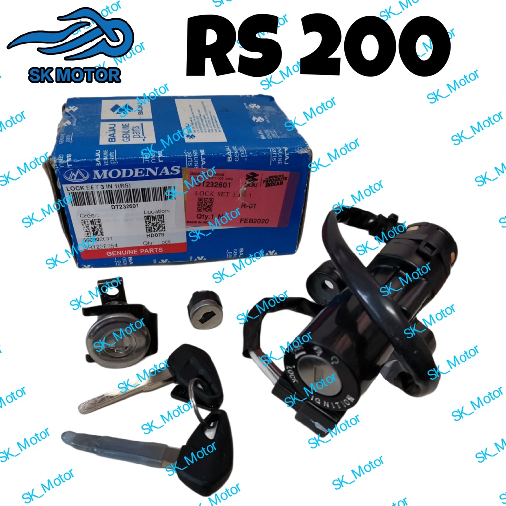 Pulsar rs 200 lock shop set price