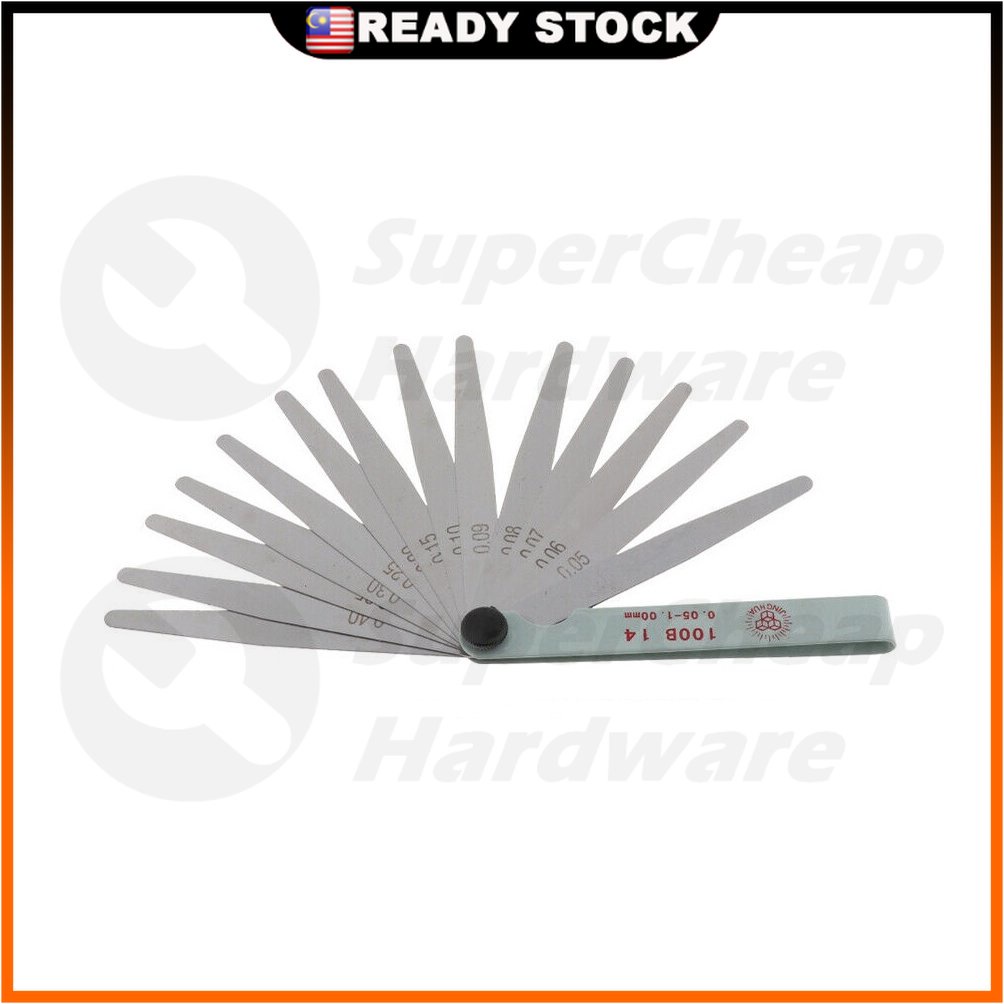 Metric Feeler Gauge Thickness Gauge 32/17/16/14 Blade Filler Feller