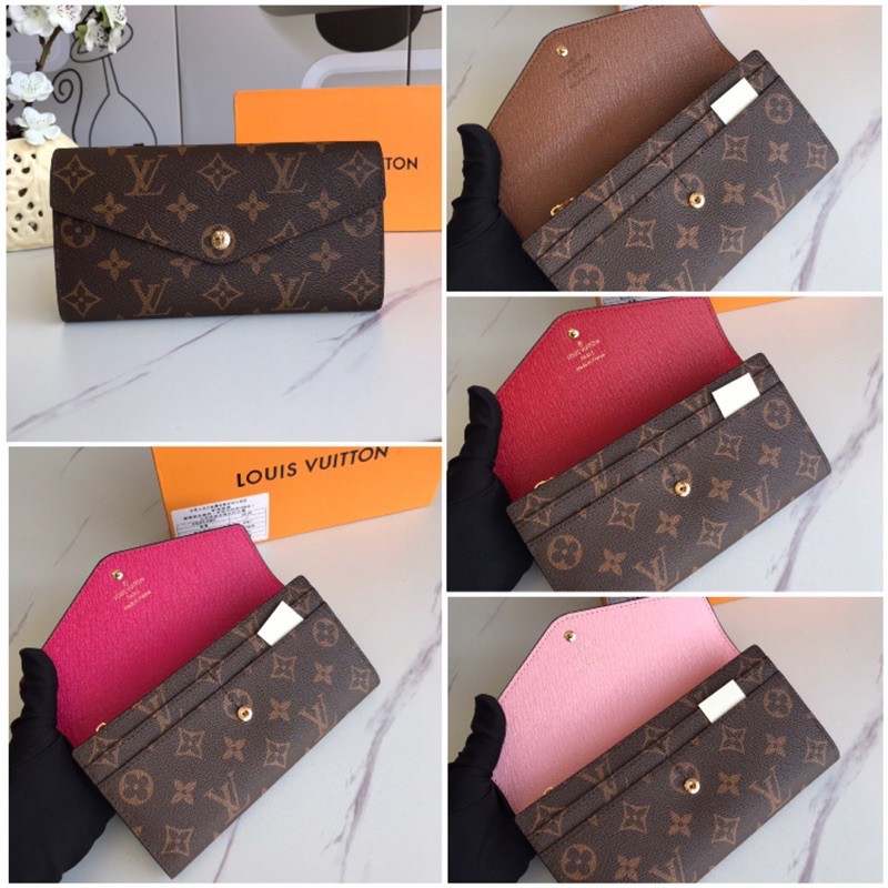 lv long wallet women's