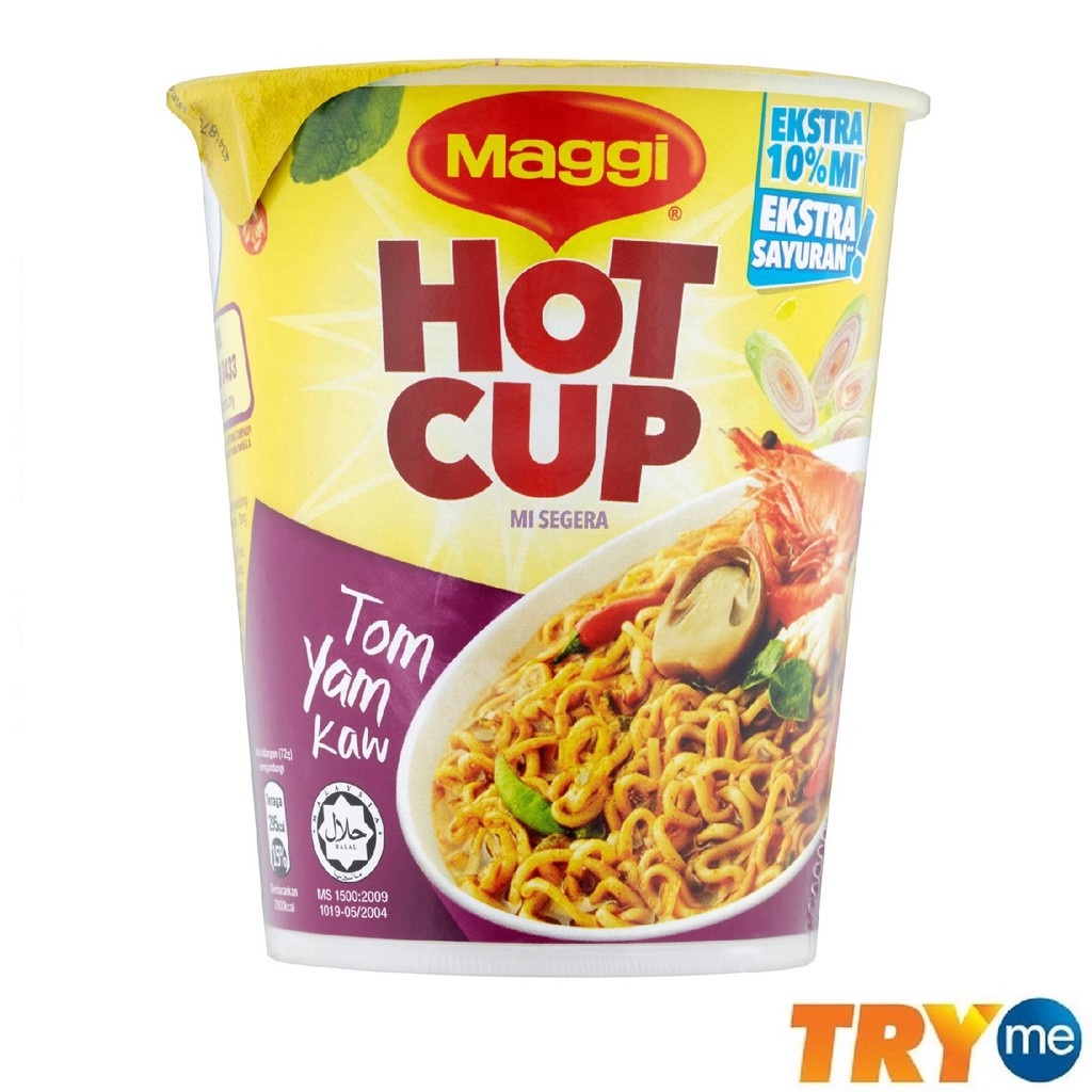 Maggi Hot Cup Instant Noodles Tom Yam Kaw (61g) | Shopee Malaysia