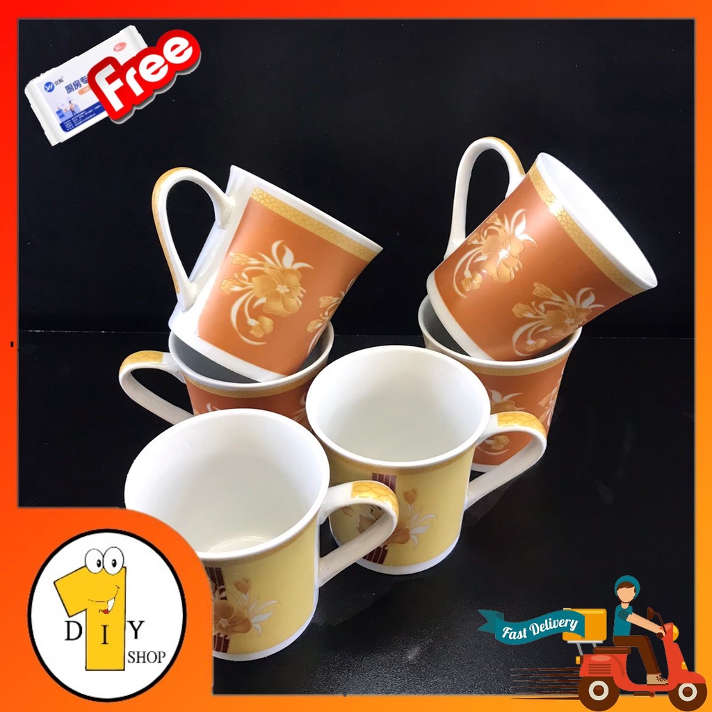 6 PCS CAWAN TEH/KOPI/COFFEE&TEA CUP SET (g1) | Shopee Malaysia