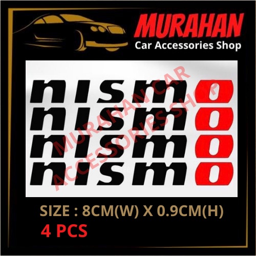 [READY STOCK] HIGH GRADE 4 PCS NISMO RIM CAR STICKERS KERETA STICKER