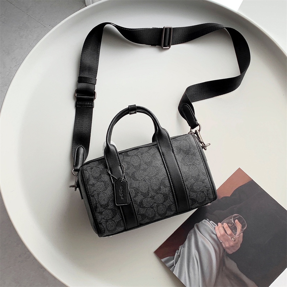 Coach CA186 CA185 CH721 Gotham Duffle 24 in Signaure Canvas Women Men Crossbody Sling Boston Bag 186