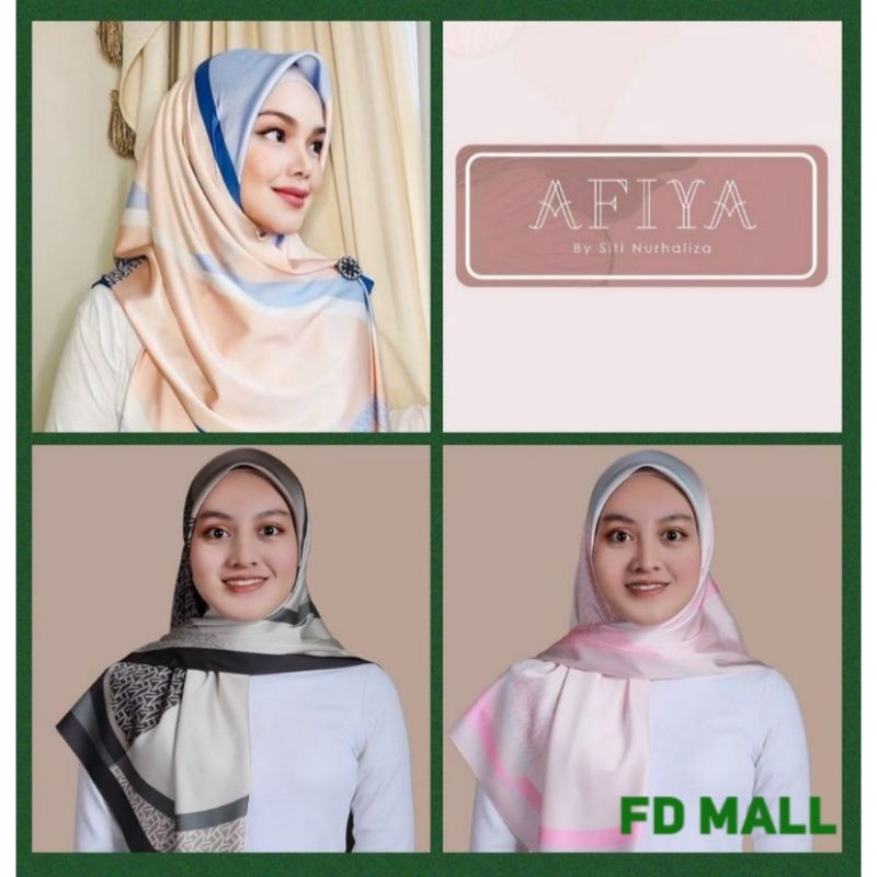 AFIYA BY SITI NURHALIZA HIJAB - Aria On the Block Series Printed Square ...