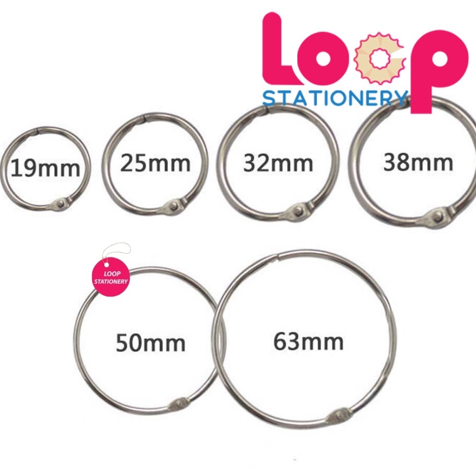 10pcs x Book Ring Card Ring 19mm/25mm/32mm/50mm/72mm | Shopee Malaysia