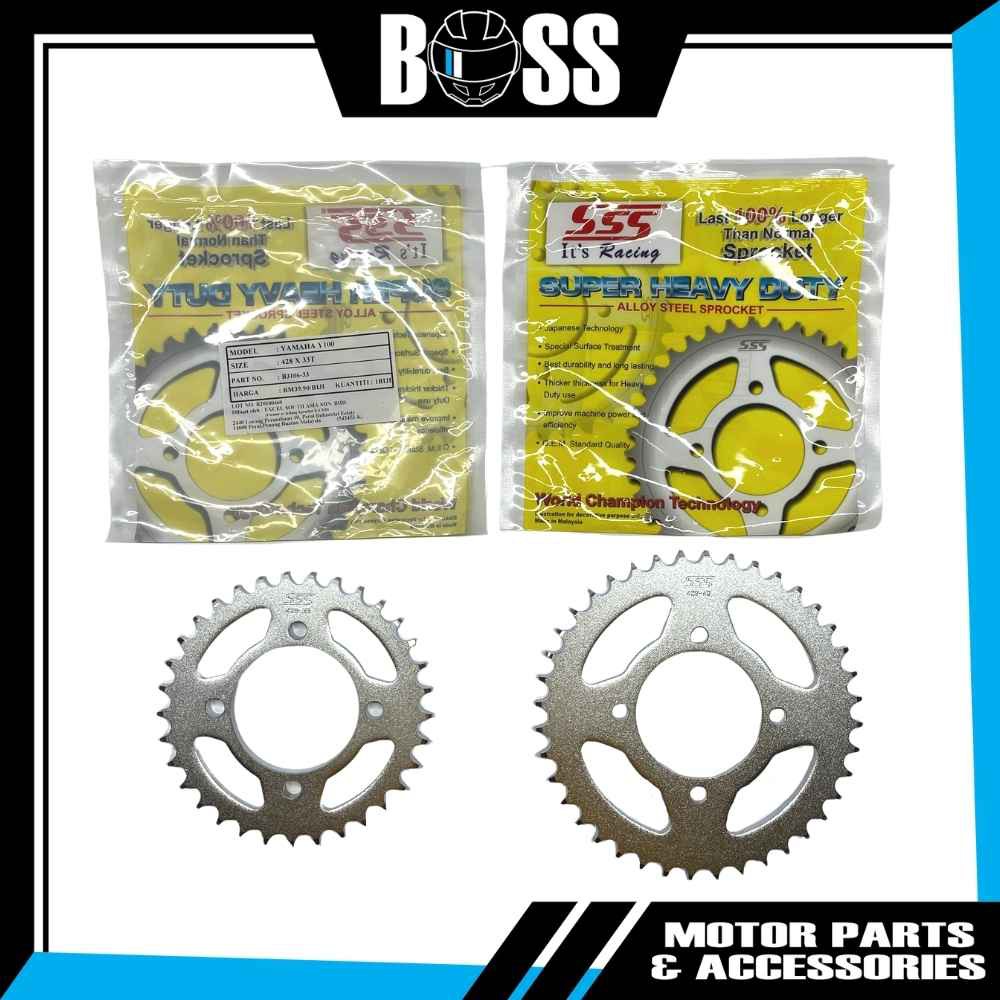 [SSS] 428 Alloy Steel YAMAHA Y100 Y110 Y125ZR LC135 RXZ Rear Sprocket ...