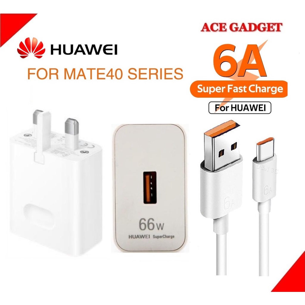 Original Huawei 66w Super Charger Fast Charging Adapter With Type C Cable Support 66w Super