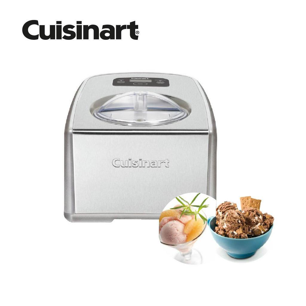 Cuisinart ICE-100 1.5-Quart Ice Cream and Gelato Maker, Fully Automatic  with a Commercial Quality Compressor and 2-Paddles, 10-Minute Keep Cool