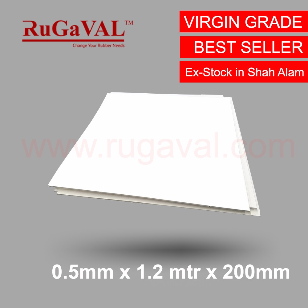 Teflon PTFE Sheet I Size:0.5mm(Thick)x1.2meter(Width)x200mm(L) I White ...