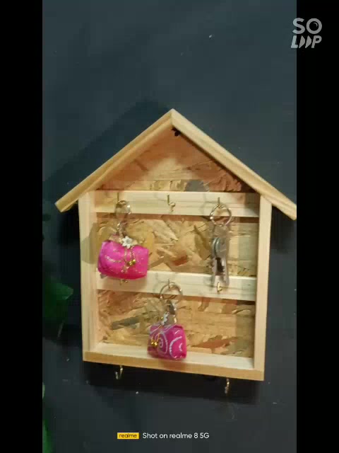 READY STOCK Rak Kunci Hiasan Pine Wooden Home Clothes Hook rack Key ...
