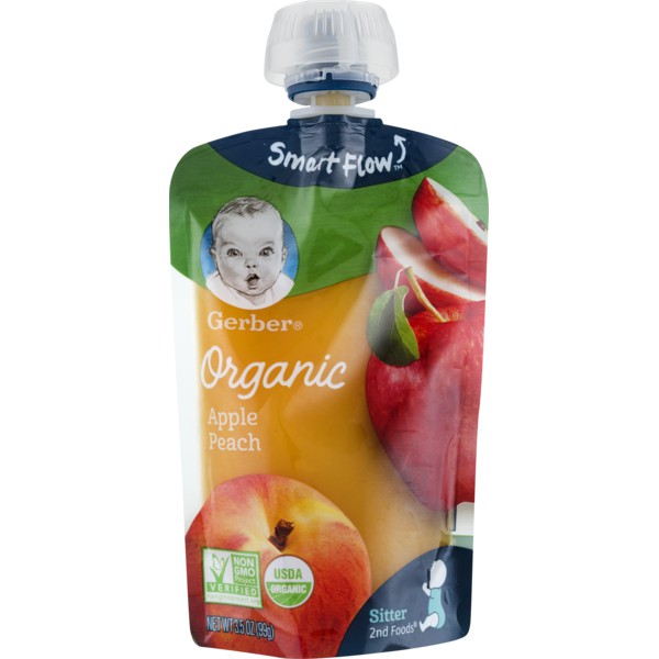 Gerber Organic 2nd Food- Fruits Vegetables Puree Pouch 3.5 oz / Happy ...