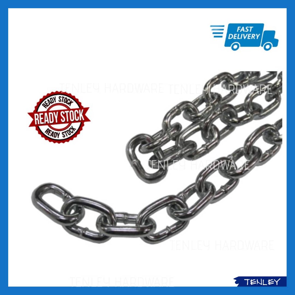 GI Galvanized Iron Chain / GI Chain Rantai Besi (1/8