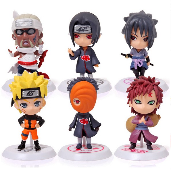Set De 6 Figuras De Naruto Anime De Colección!