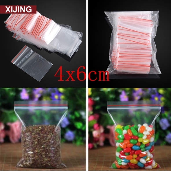 XJ100 PCS Plastik Klip Uk 40*60mm Plastic Clip Seal Zipper Bag Sealer