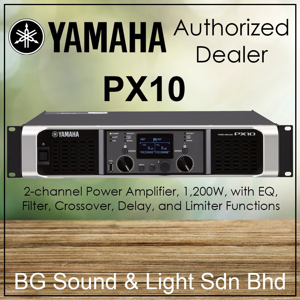 Yamaha PX10 2 channel 1200W Power Amplifier with EQ, Filter, Crossover