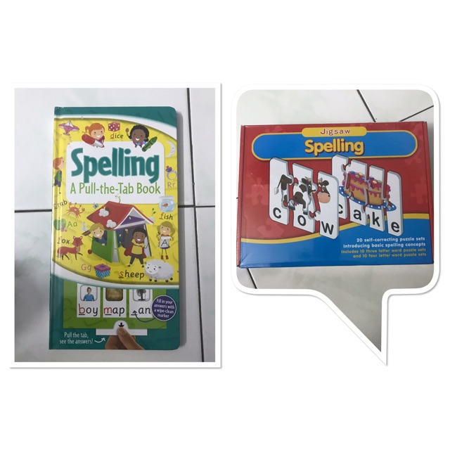 Pull-the-Tab Board Book: Spelling & JIGSAW SPELLING | Shopee Malaysia