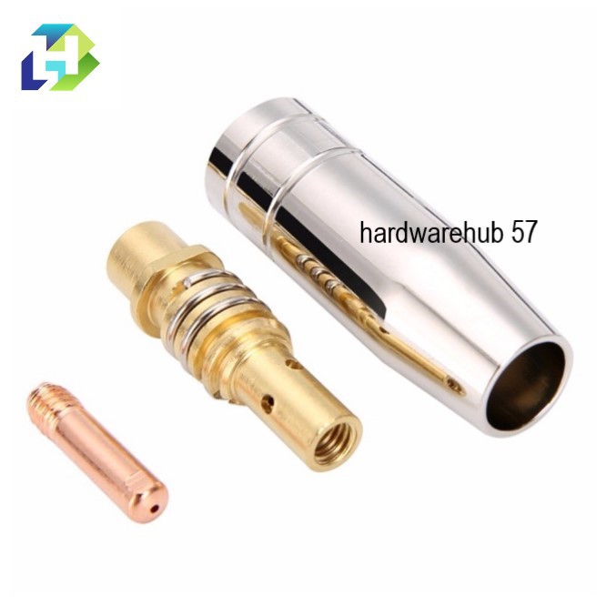 MIG CO2 WIRE MB15 CONICAL GAS NOZZLE + TIP HOLDER + 0.8MM CONTACT TIP ...