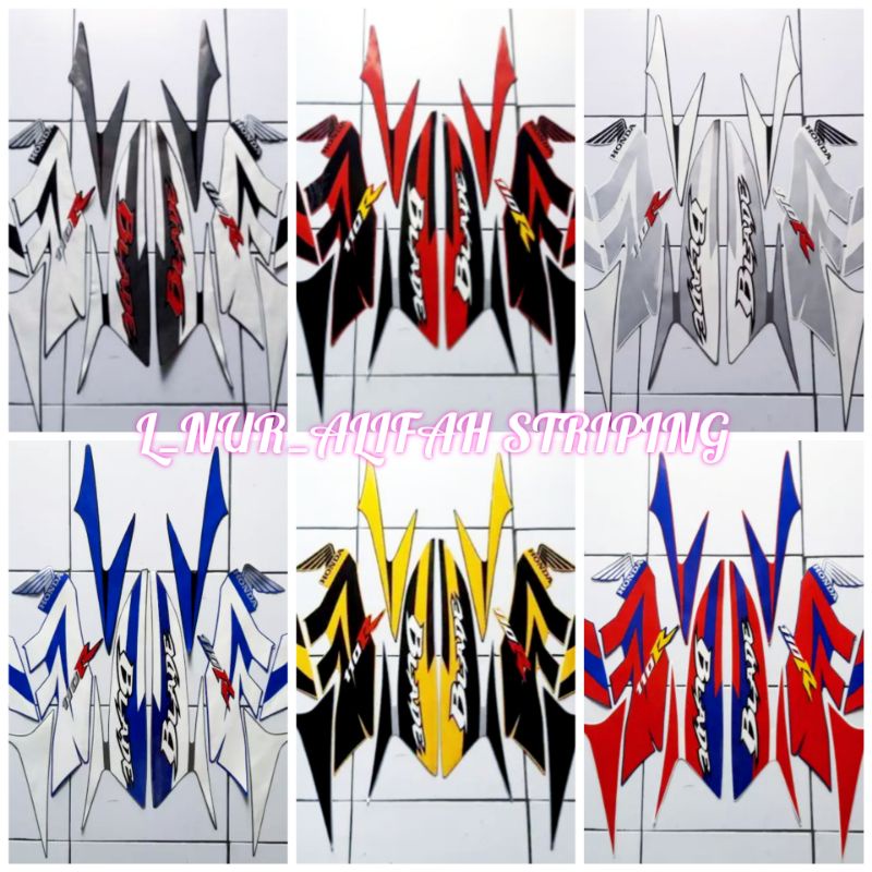 Honda BLADE R 2009 Motorcycle BODY STRIPING LIS Sticker | Shopee Malaysia
