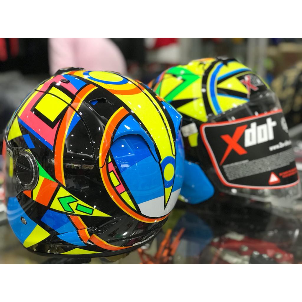 Helmet Xdot X-Dot G626 Rossi 46 CkGarage Shopee Malaysia