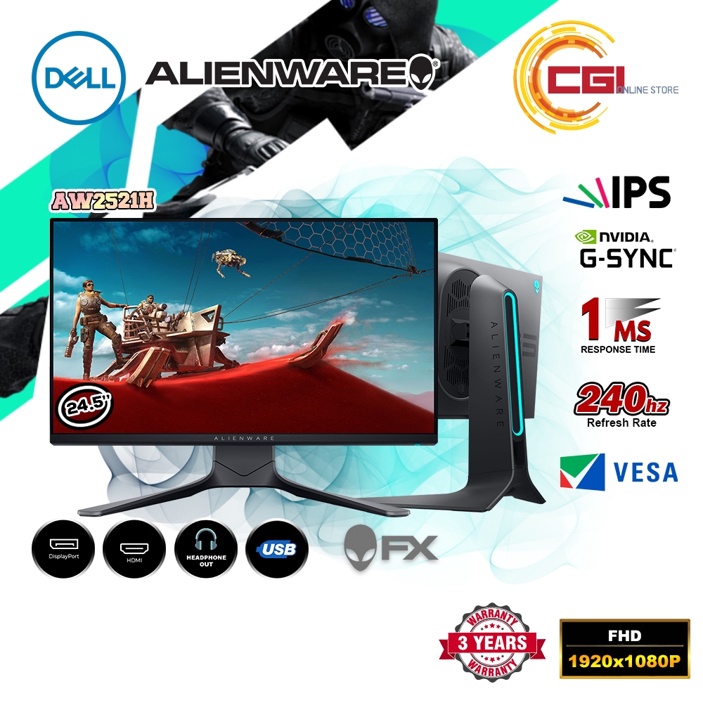 Alienware - AW2521H 25 IPS LED FHD G-SYNC Gaming Monitor