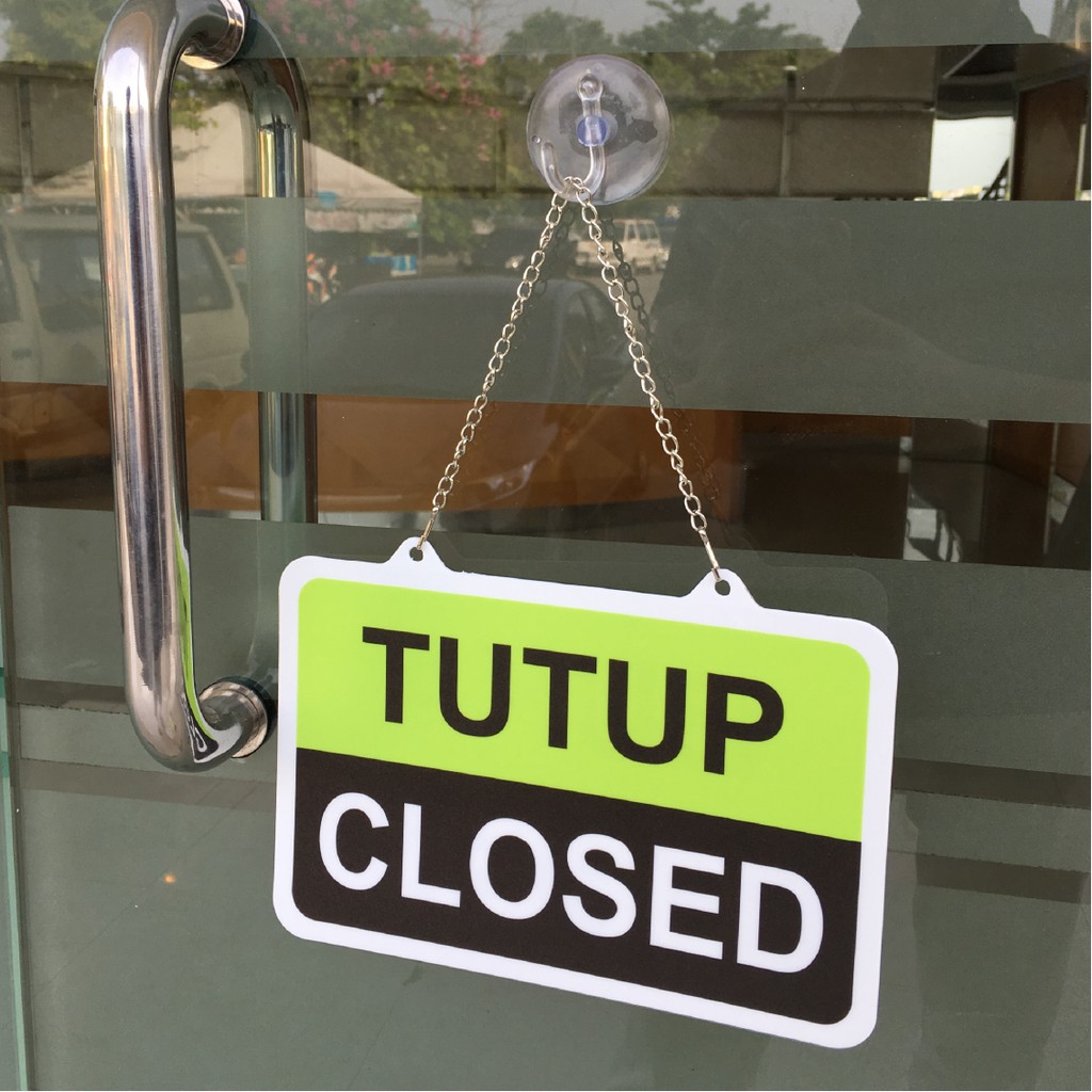 SB9907G OPEN & CLOSED DOOR SIGN BOARD WITH CHAIN & SUCTION CUP 170 ...