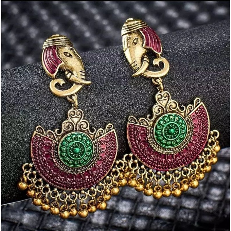 READY STOCK} Vintage Earrings Ethnic Hollow Flower Gypsy Bell Dangle  Earrings Indian Jewelry Trible Earring Shopee Malaysia