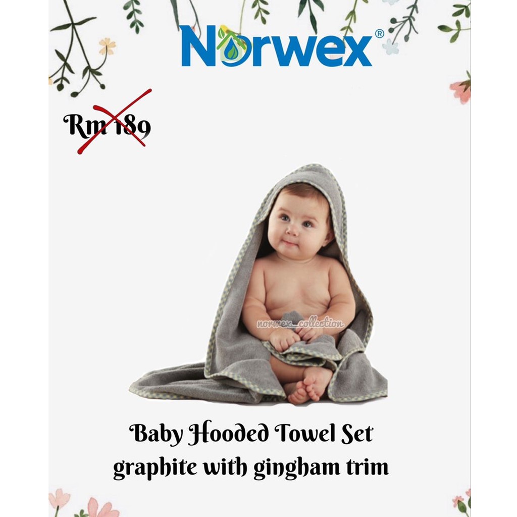 READY STOCK NORWEX Baby Hooded Towel Set Shopee Malaysia