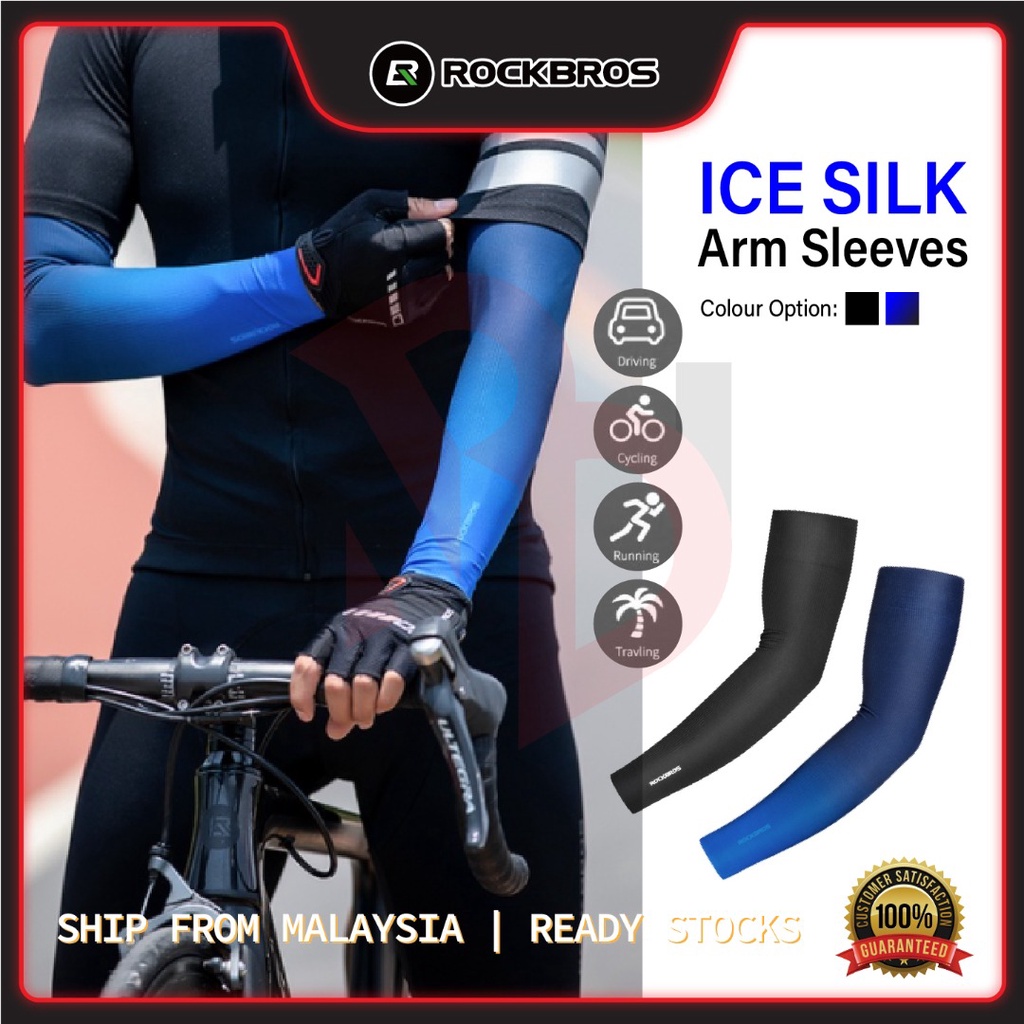 ROCKBROS Ice Silk Arm Sleeve UV Protection Cooling Cycling Motorcycle ...