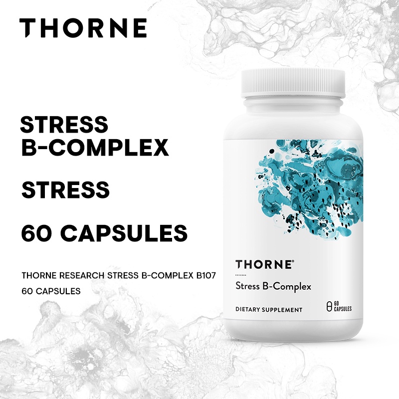 Thorne Research Stress B-Complex 60 Capsules (BBE: 01/2025) - Vitamin B ...