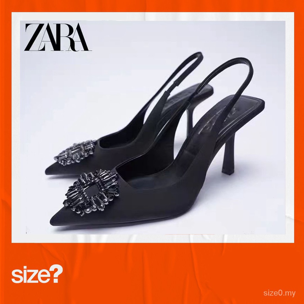 ZARA 24SS-New Fashion High Heels Black Pointed Temperament Muller Shoes ...