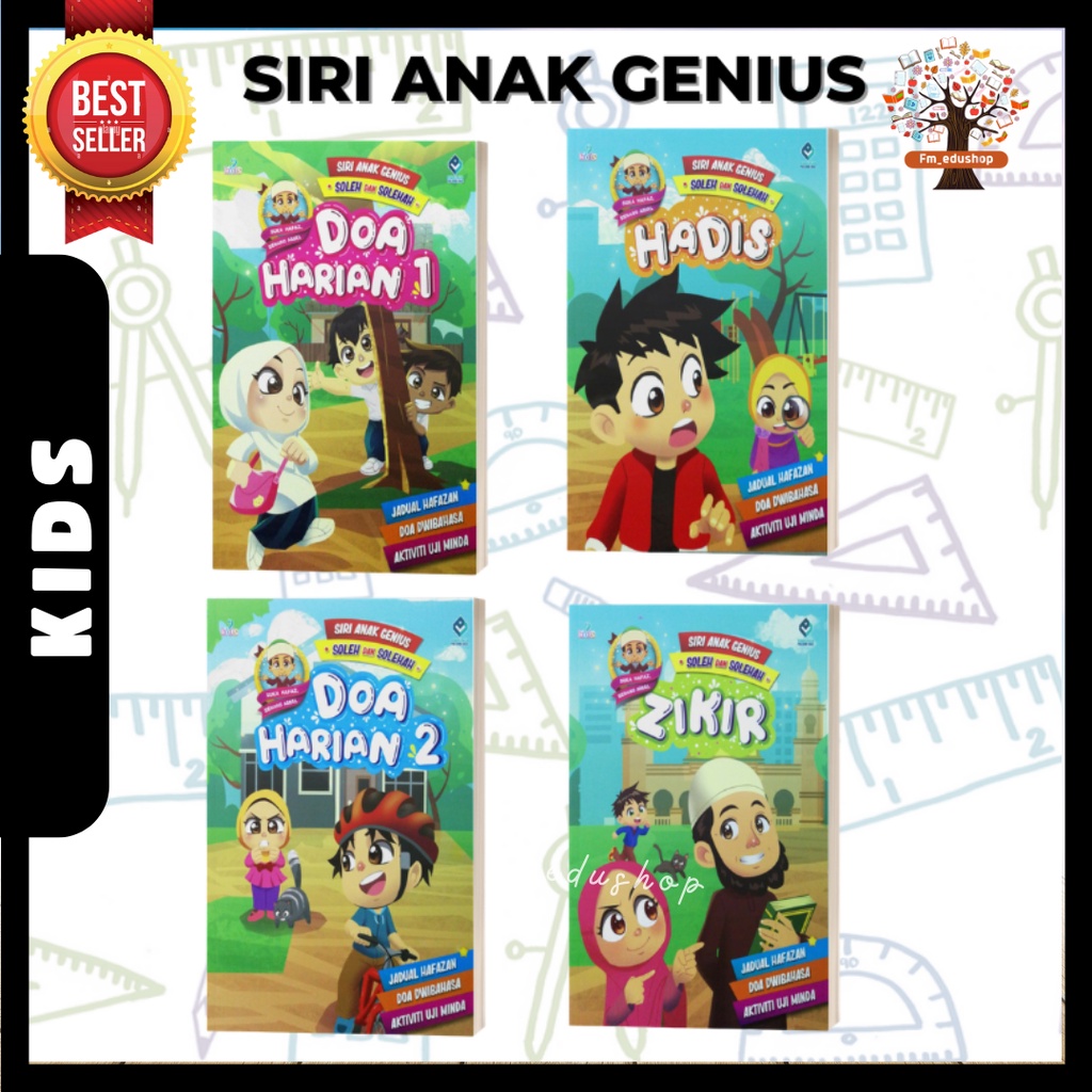 Siri Anak Genius Soleh Dan Solehah : Hadis , Zikir , Doa Harian 1 & 2 ...