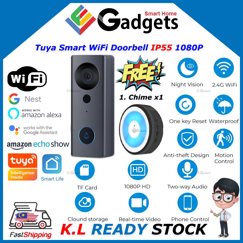 tuya smart doorbell google home