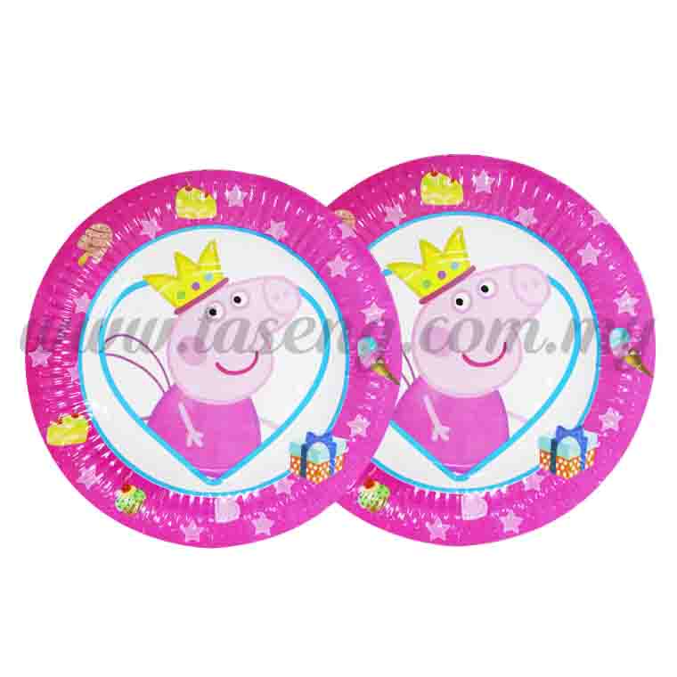 Special Promotion Price Peppa Pig Round Paper Plate 小猪佩奇纸碟 Pinggan ...