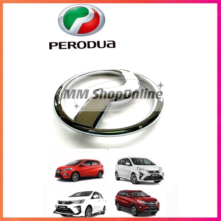 PERODUA ARUZ MYVI ALZA BEZZA AXIA KENARI FRONT REAR LOGO EMBLEM CHROME ...
