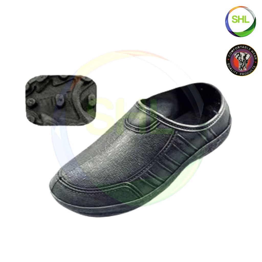 Original Gajah Brand High Quality 3-301 Black Slip On Rubber Shoes ...