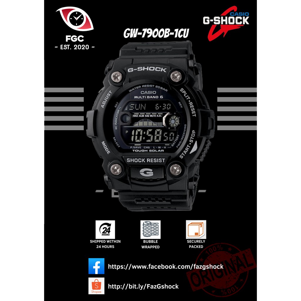 READY STOCK CASIO G SHOCK GW 7900B 1CU MAT MOTO TOUGH SOLAR