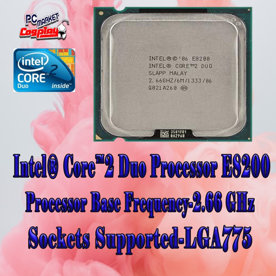 Intel® Core™2 Duo Processor E8200 Socket LGA775 (refurbished) | Shopee ...