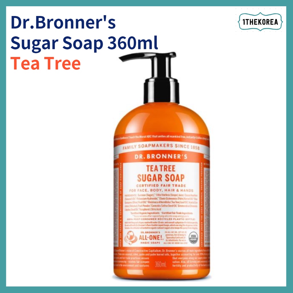 Dr.Bronner's Sugar Soap 360ml Shopee Malaysia