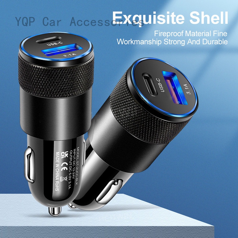 USB Fast Car Charger TypeC PD Quick Charge Phone Adapter For iPhone