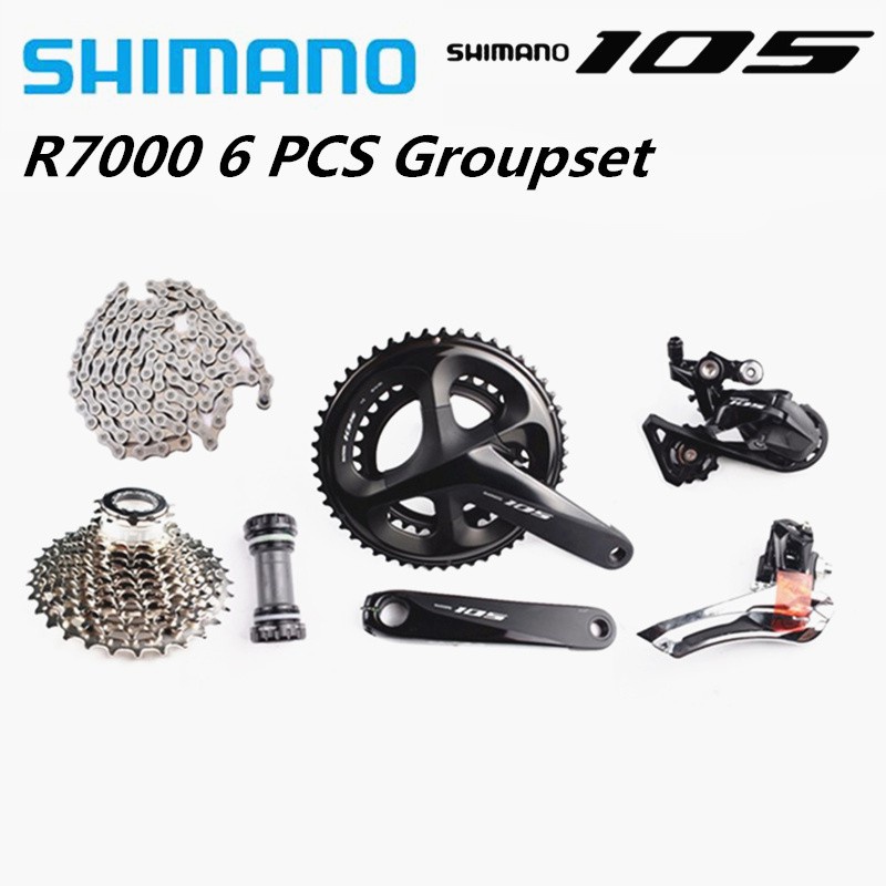 Shimano 105 R7000 Groupset 2x11 Speed Kit Crankset Front Derailleur Rear Cassette KMC X11.93