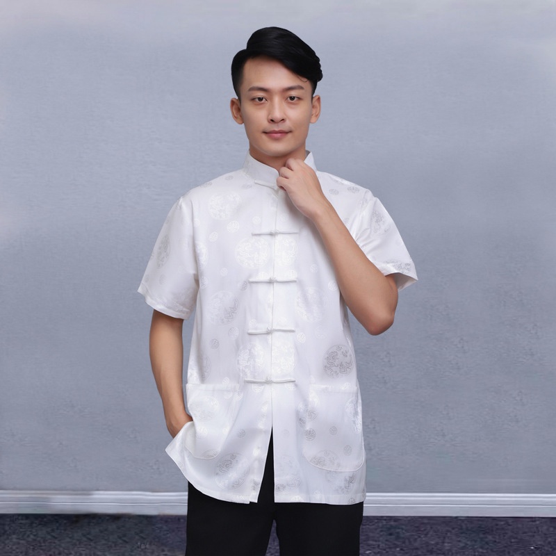 daidai (Ready Stock) 唐裝男短袖 CNY Men Man Shirt Chinese Cheongsam Chinese ...