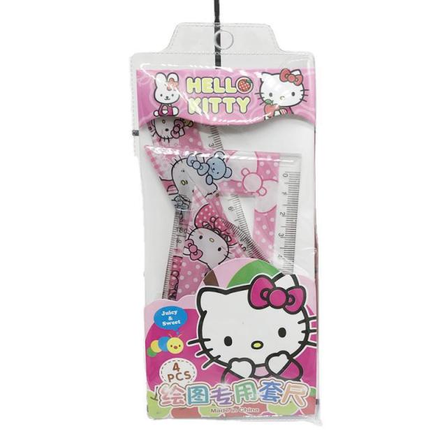 4pcs Cartoon Student School Supplies My Melody Ruler Sanrio hello kitty