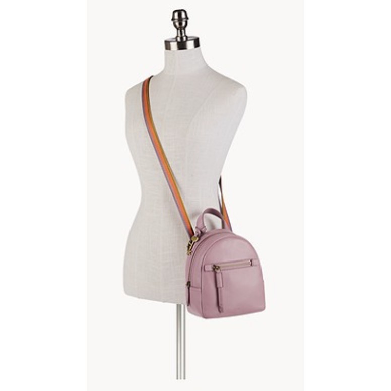 FOSSIL Megan Mini Backpack Misty Lilac Purple Genuine Leather ZB1342506 NEW AUTHENTIC GENUINE Shopee Malaysia