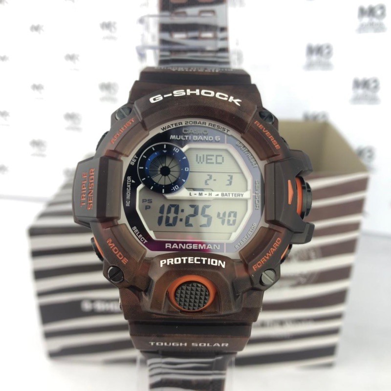 Casio G-Shock X Love the sea u0026 the Earth Rangeman Okapi Themed  GW-9405KJ-5JR Limited Edition