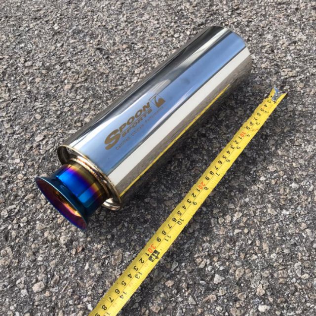 Offer!! Spoon Sport Trumpet Muffler 4 Inch Body Japan Exhaust Muffler ...