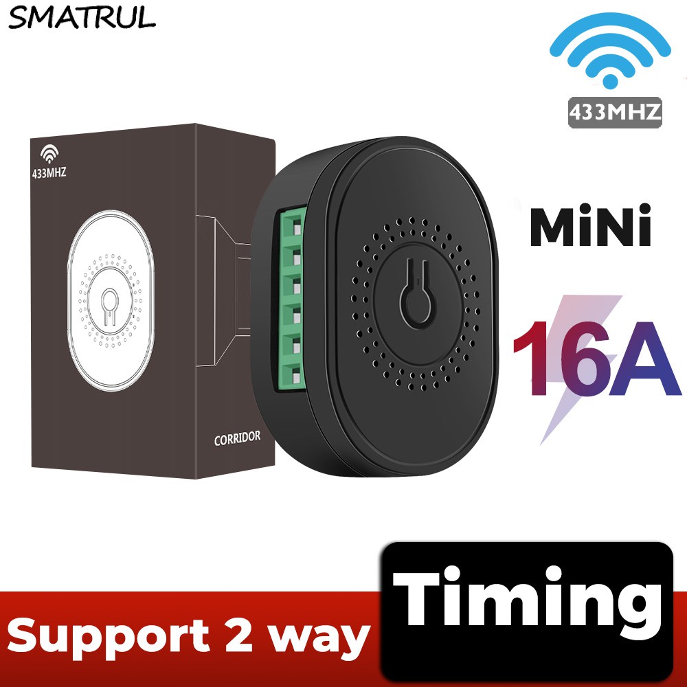 SMATRUL 16A 2 way DIY smart Wireless Switch Light Electrical 433MHZ RF