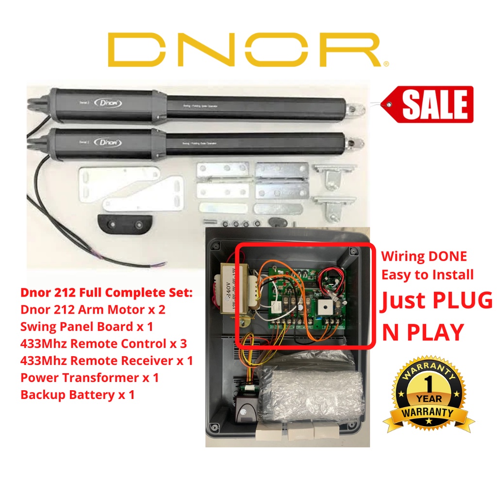 FULL SET! FULL SET! DNOR 212 Heavy Duty Swing and Folding Autogate Auto