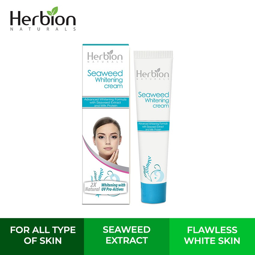 Herbion Naturals Seaweed Whitening Cream with Advanced Formula Seaweed Extract and Milk Protein 25g