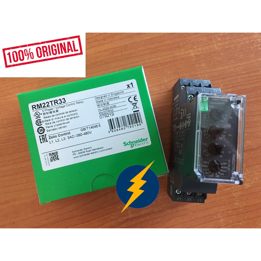 Schneider RM22TR33 ThreePhase Voltage control relay 380…480Vac, 2 C/O